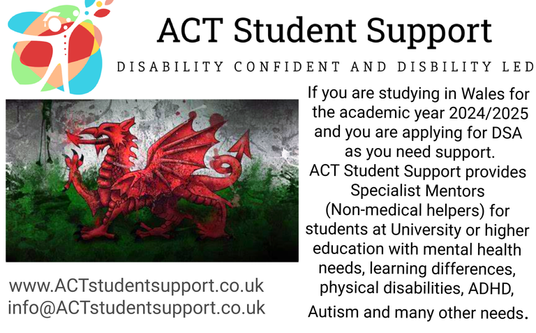 Post with the welsh flag on promoting support in person in Wales 